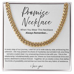 Promise Necklace - Cuban Link Chain