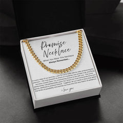 Promise Necklace For Him - Boyfriend Gift - Say it without saying it.