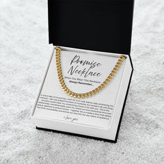 Promise Necklace For Him - Boyfriend Gift - Say it without saying it.