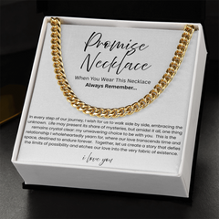 Promise Necklace - Cuban Link Chain