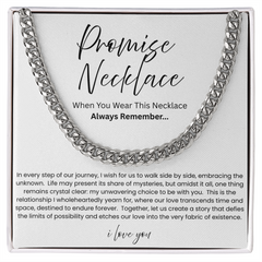 Promise Necklace - Cuban Link Chain