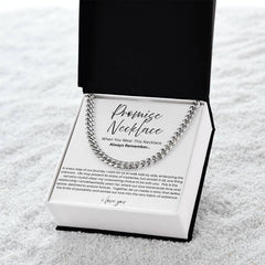 Promise Necklace For Him - Boyfriend Gift - Say it without saying it.
