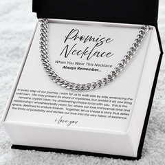 Promise Necklace - Cuban Link Chain