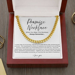 Promise Necklace For Him - Boyfriend Gift - Say it without saying it.