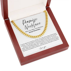 Promise Necklace For Him - Boyfriend Gift - Say it without saying it.