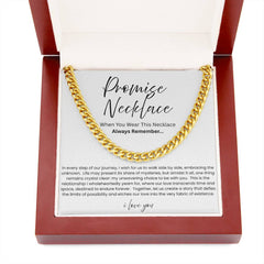 Promise Necklace For Him - Boyfriend Gift - Say it without saying it.