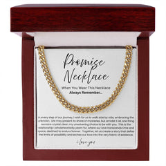 Promise Necklace For Him - Boyfriend Gift - Say it without saying it.
