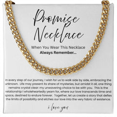 Promise Necklace For Him - Boyfriend Gift - Say it without saying it.