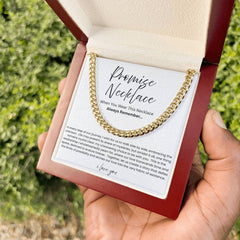Promise Necklace For Him - Boyfriend Gift - Say it without saying it.