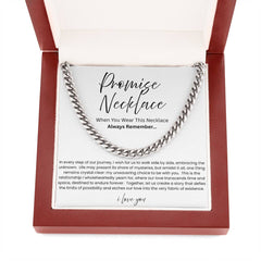 Promise Necklace For Him - Boyfriend Gift - Say it without saying it.