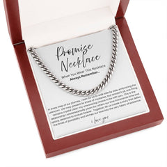 Promise Necklace For Him - Boyfriend Gift - Say it without saying it.
