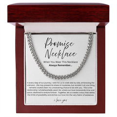 Promise Necklace For Him - Boyfriend Gift - Say it without saying it.