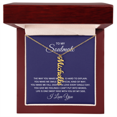 To My Soulmate - Multi Vertical Name Necklace